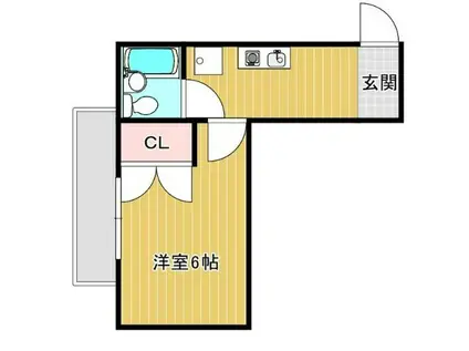 オフィシャルレジデンス(1K/3階)の間取り写真