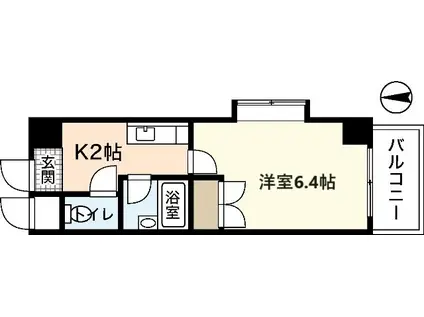 サンパレス横川(1K/2階)の間取り写真