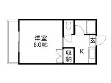 フローリッシュ神田I(1K/4階)の間取り写真