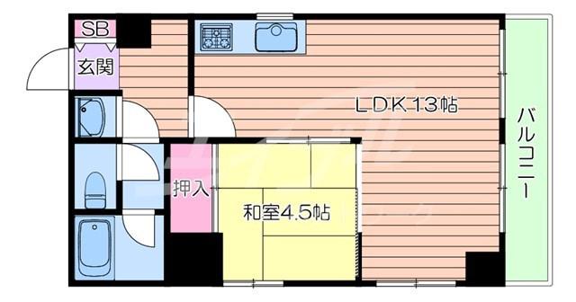 コアロード桃山台(1LDK/5階)の間取り写真