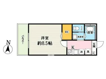 キャメル富士見(1K/3階)の間取り写真