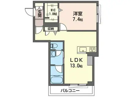 グラン リージュ(1LDK/3階)の間取り写真