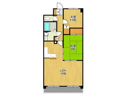 ラ グレイス姫路(2LDK/2階)の間取り写真