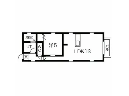 シュリット今池(1LDK/2階)の間取り写真