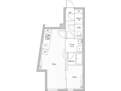 EDIT文京千石II(1LDK/1階)の間取り写真