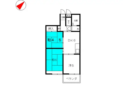 吉祥寺オリンピックマンション(3DK/1階)の間取り写真