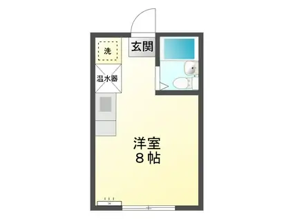 メゾン滝川(ワンルーム/2階)の間取り写真