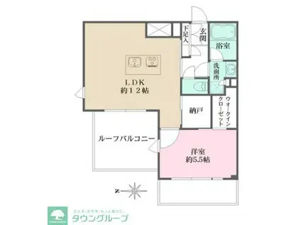 LA PERLA JIYUGAOKAII(1LDK/3階)の間取り写真