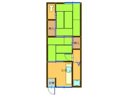 第2時荘(2K/2階)の間取り写真