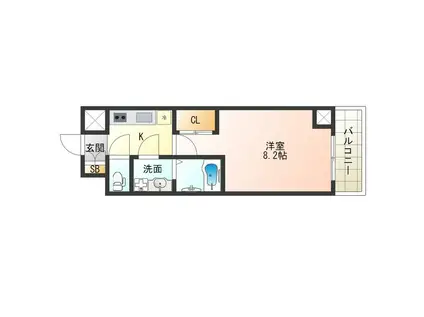 UMEDA ISLAND RESIDENCE(1K/7階)の間取り写真