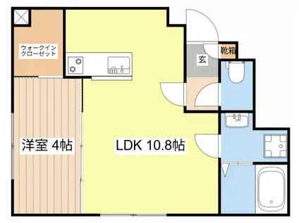 イオ・リアン坂本II(1LDK/1階)の間取り写真