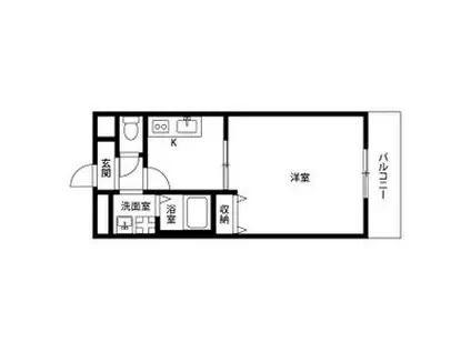 アムール 野村III(1K/1階)の間取り写真