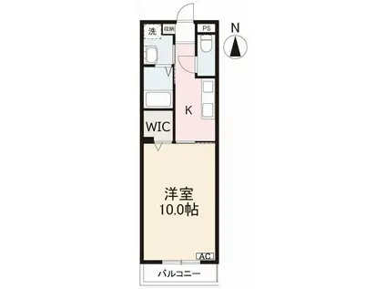 コンフォート松縄(1K/1階)の間取り写真