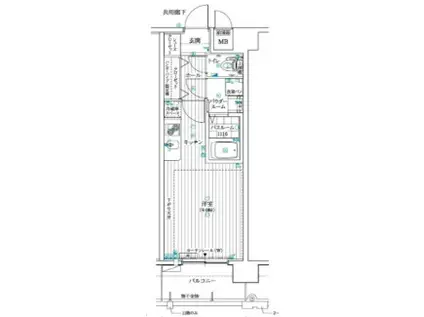 アドバンス新大阪III(ワンルーム/8階)の間取り写真