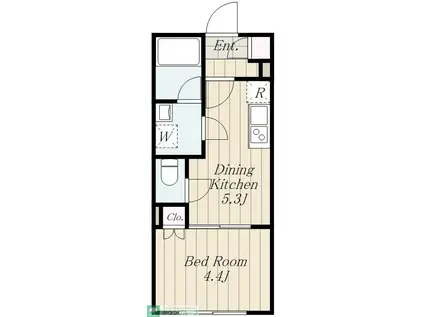 カパリリ中野南台(1DK/4階)の間取り写真