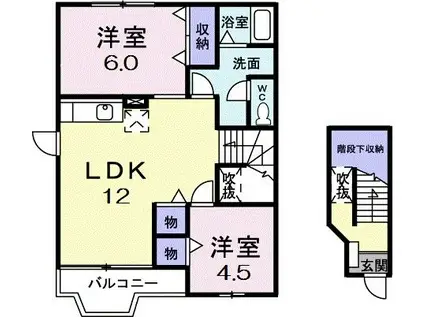 リバ-ヒル大塚(2LDK/2階)の間取り写真