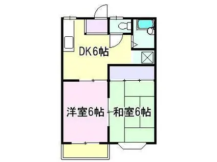 メイプルときわ台 (2DK/2階)の間取り写真