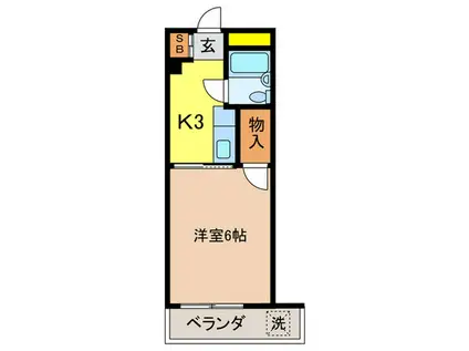 メゾン・アーチ(1K/3階)の間取り写真