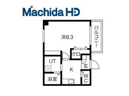 ADATTO(1K/2階)の間取り写真