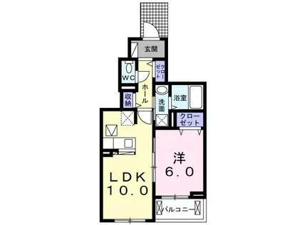 ブランシュネージュ(1LDK/1階)の間取り写真