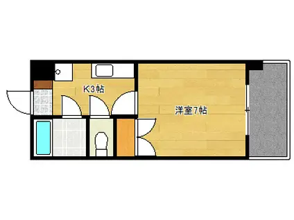 コンフォール三滝(1K/6階)の間取り写真