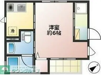 KSタウン安浦(1K/3階)の間取り写真