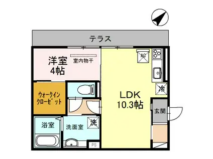 LE CIEL II(1LDK/1階)の間取り写真
