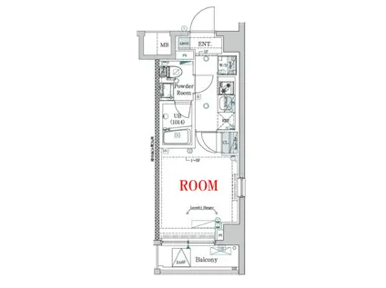 ESTRUTH NISHI-YOKOHAMA(1K/4階)の間取り写真