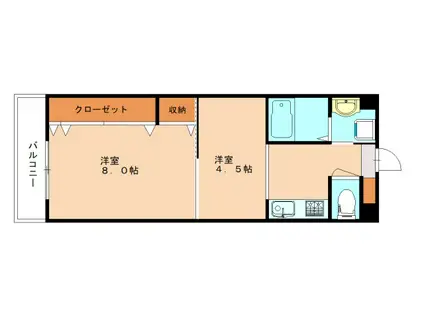 サンピア紅梅(1LDK/3階)の間取り写真