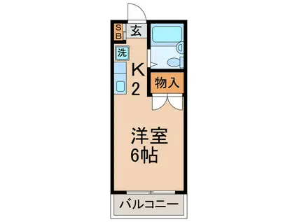 ラガーディア保土ヶ谷(1K/2階)の間取り写真