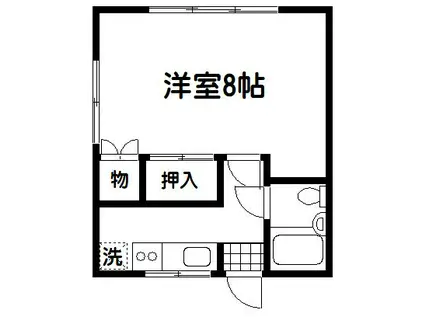 中野サンハイツ(1K/2階)の間取り写真