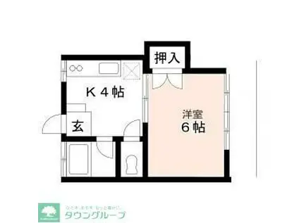 サンライトコーポ(1K/2階)の間取り写真