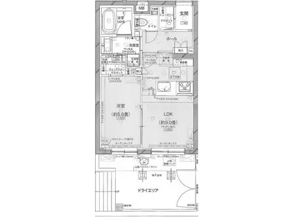 ロワール西荻北(1LDK/1階)の間取り写真
