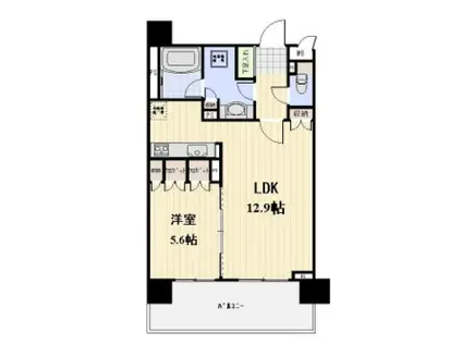 ジョイスコート(1LDK/13階)の間取り写真