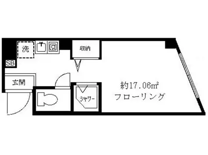 プレシャス方南町(ワンルーム/1階)の間取り写真