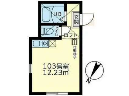 ユナイト六浦パーリーの杜(ワンルーム/1階)の間取り写真