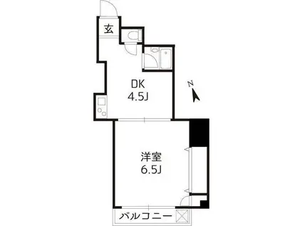 サンベルガーデン(1DK/3階)の間取り写真