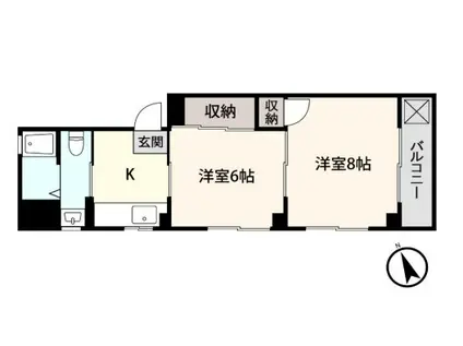 アシスト第7駒込マンション(2K/2階)の間取り写真