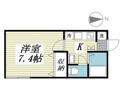 ランウェイ34R(1K/2階)の間取り写真