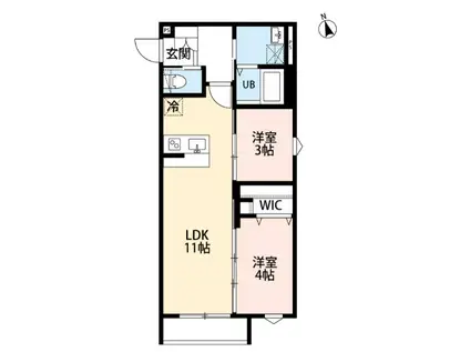 ROBOT HOME 蕨III(2LDK/2階)の間取り写真