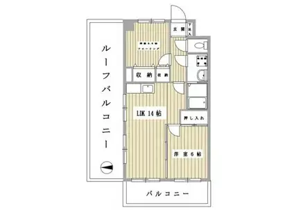 新横浜ルネジェラール壱番館(2LDK/6階)の間取り写真