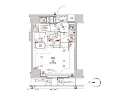 クレイシア森下ステーションサイト(1K/7階)の間取り写真