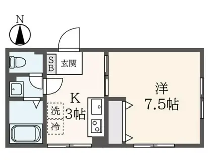 グレース中野(1K/1階)の間取り写真