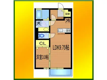 サン クレア I棟(1LDK/2階)の間取り写真