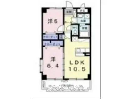 ヴィレチェリーナ(2LDK/4階)の間取り写真