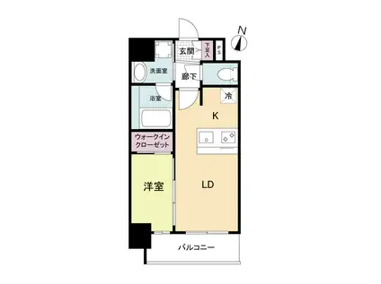 D.CLAREST本庄東FJRE(1LDK/4階)の間取り写真