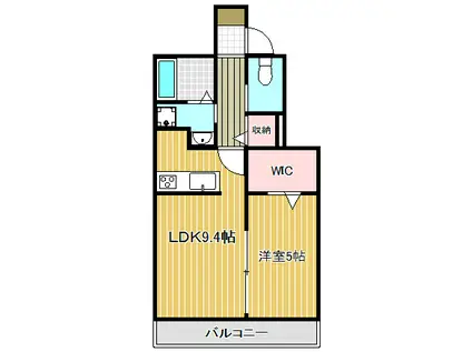 エール三島(1LDK/2階)の間取り写真