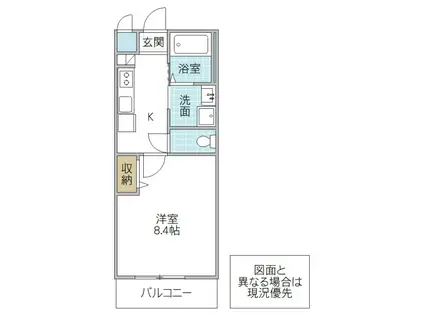 PRECIOUS ONE 翔(1K/2階)の間取り写真