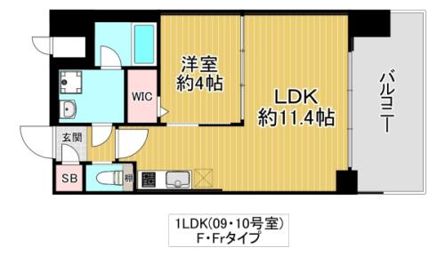 プレジオ城東(1LDK/3階)の間取り写真