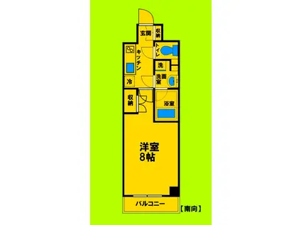 エスフォート江坂サリタ(1K/3階)の間取り写真